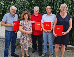v.l.n.r. Gerd Schuster, Martina Stamm-Fibich, Fritz Müller, Dr. Jens Köhler, Claudia Engelhardt